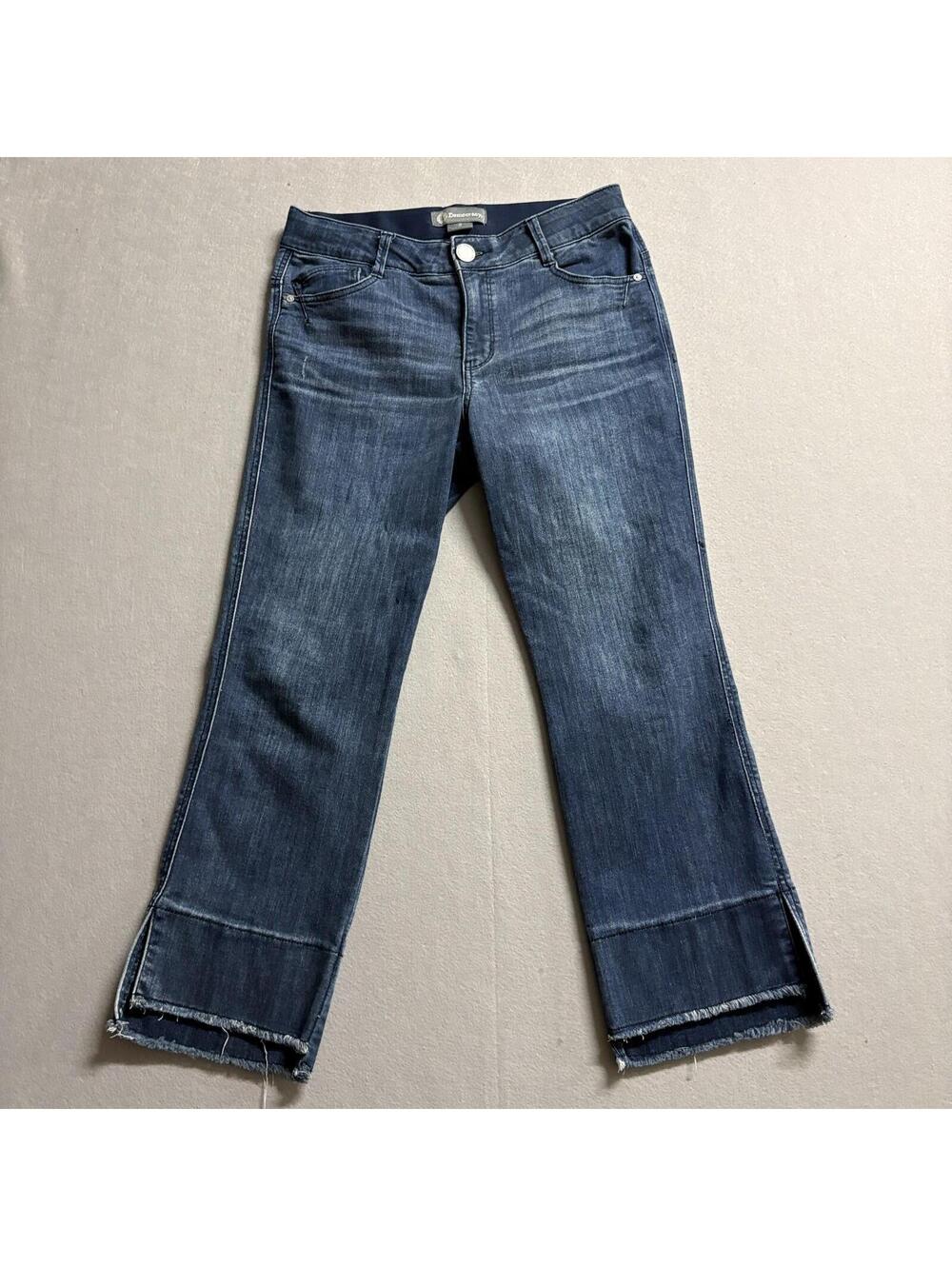 Democracy Ab Technology Cropped Jeans Womens 8 Fits Like 31x26 Capri Raw Hem